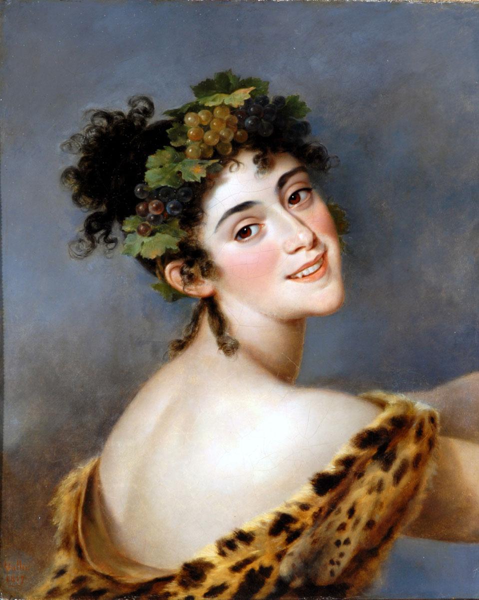 Mme Bigottini as a Bacchante, Jacques Antoine c1760-1831 Vallin