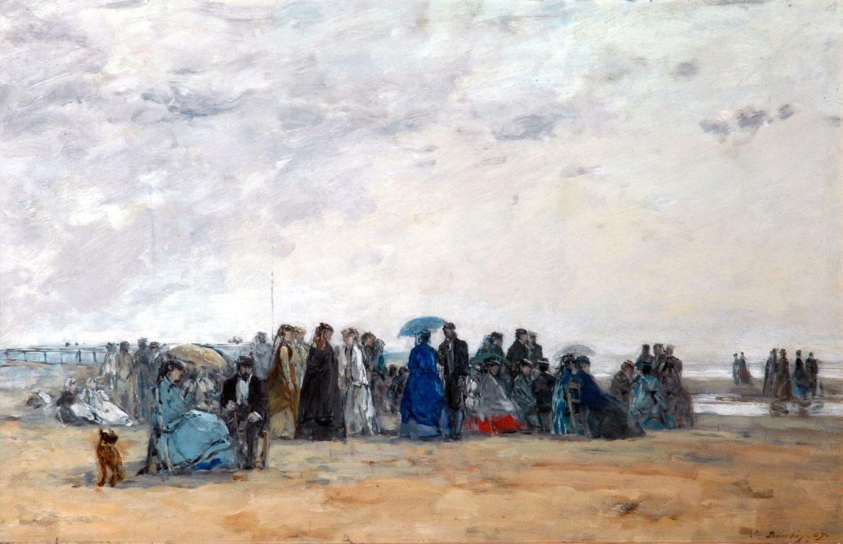 Beach scene at low tide, Boudin